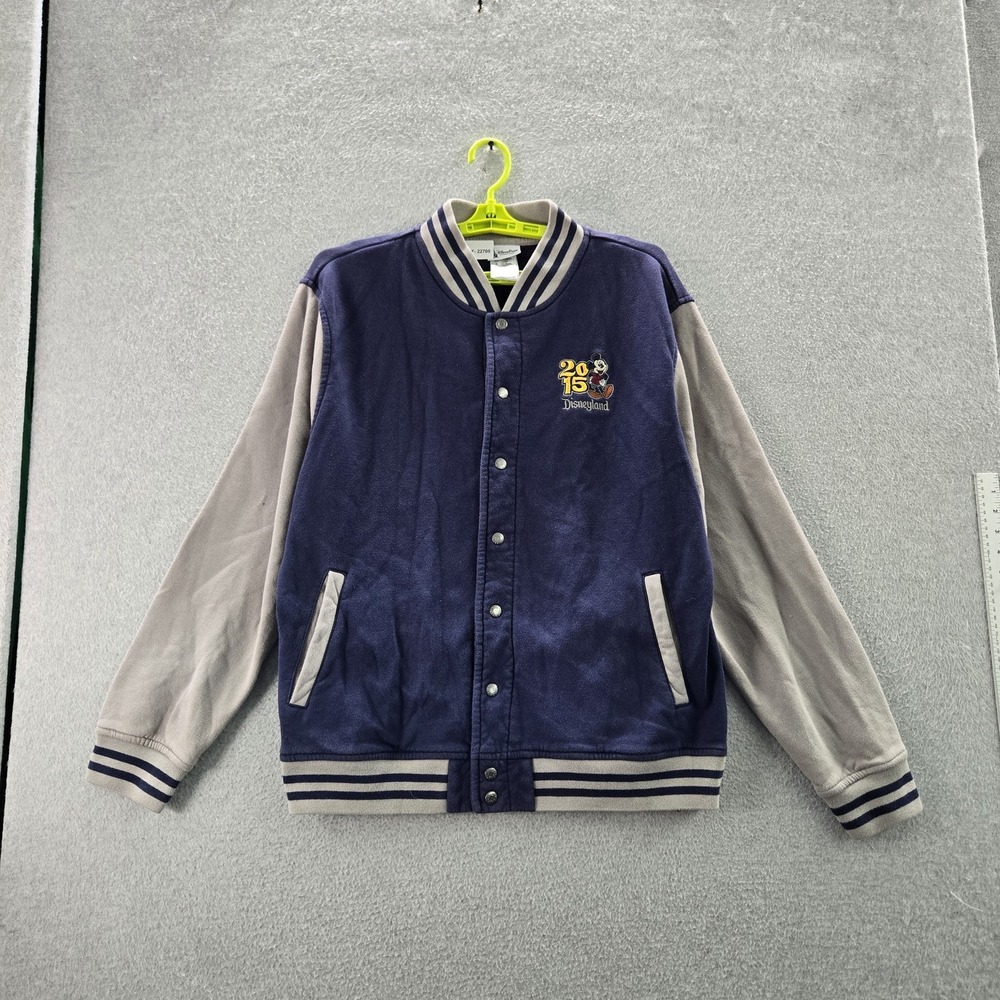 Disney Parks Men Jacket L‎ Navy Mickey Mouse 2015 Disneyland Resort Embroidery